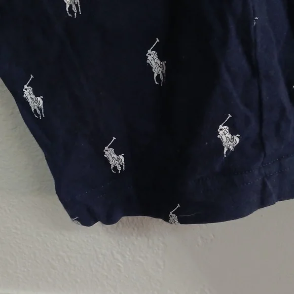 Polo Ralph Lauren Pajama Pants Mens Blue AOP 100% Cotton Casual Lounge Lg - Picture 3 of 7